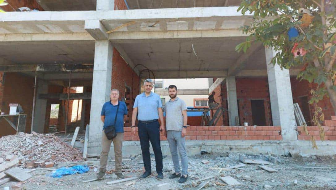 İlçe Milli Eğitim Müdürümüz Mehmet İrfan Yetik'in Anaokulu İnşaatı Ziyareti