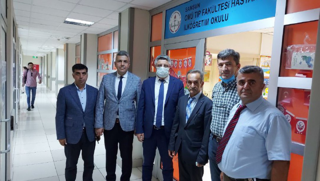İl Milli Eğitim Müdürümüz Sayın Dr. Murat Ağar, İlçe Milli Eğitim Müdürümüz Sayın Mehmet İrfan Yetik ile birlikte OMÜ Tıp Fakültesi Hastanesi İlköğretim Okulumuzu ziyaret etti.