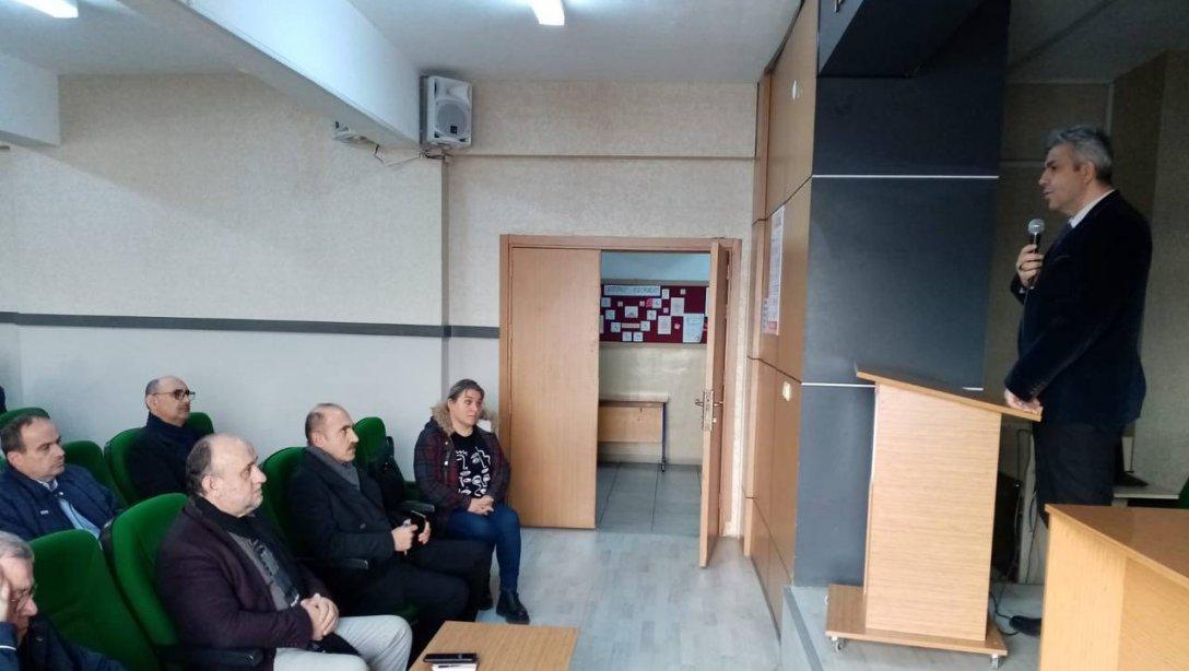 İlçe Milli Eğitim Müdürümüz Mehmet İrfan YETİK, Müdürler toplantısı yaptı