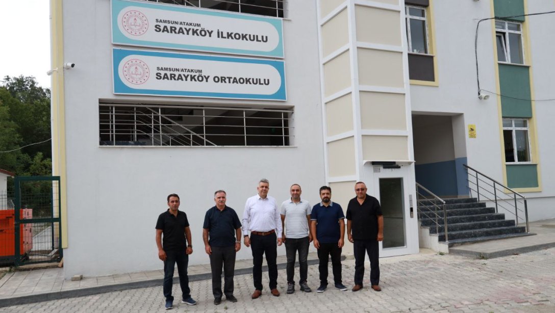 İlçe Milli Eğitim Müdürümüz Mehmet İrfan Yetik, Deprem Güçlendirmesi Tamamlanan Sarayköy İlkokulu ve Ortaokulumuzda İncelemelerde Bulundu