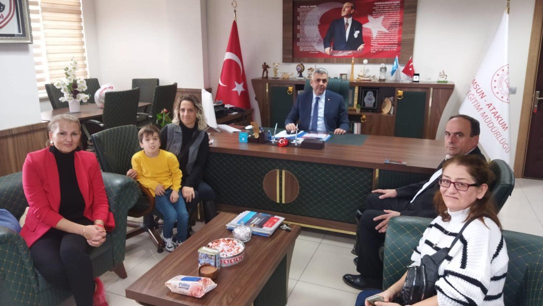 İlçe Milli Eğitim Müdürümüz Mehmet İrfan Yetik'i, Recep Tanrıverdi Ortaokulu Okul Aile Birliğimizin Ziyareti